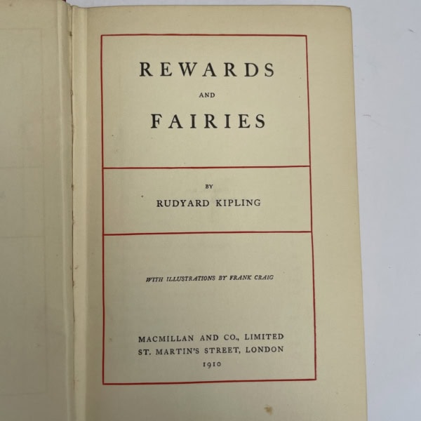 rudyard kipling rewards and fairies first edition2
