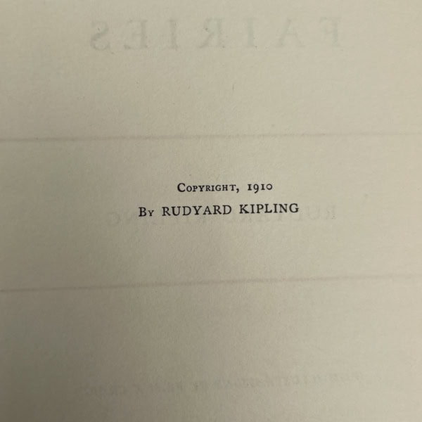 rudyard kipling rewards and fairies first edition3