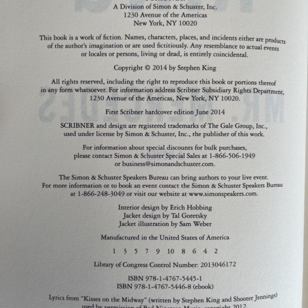 stephen king bill hodges trilogy first us 3