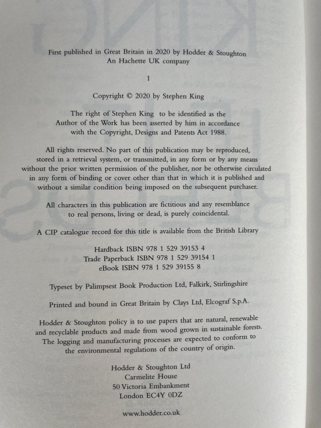 stephen king if it bleeds first uk 2