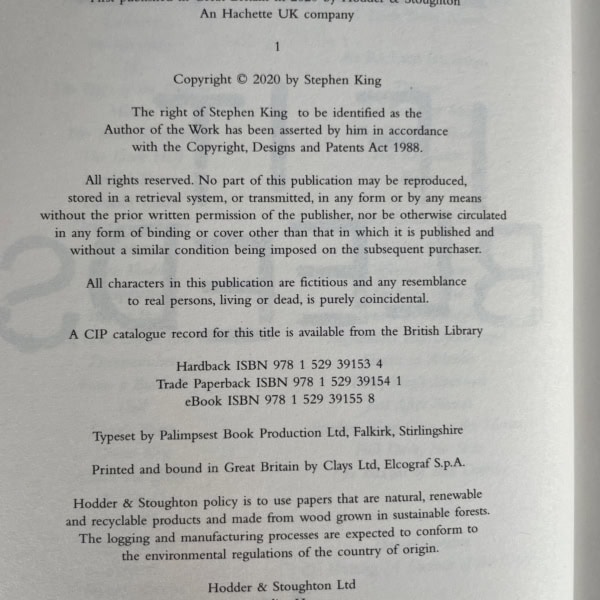 stephen king if it bleeds first uk 2