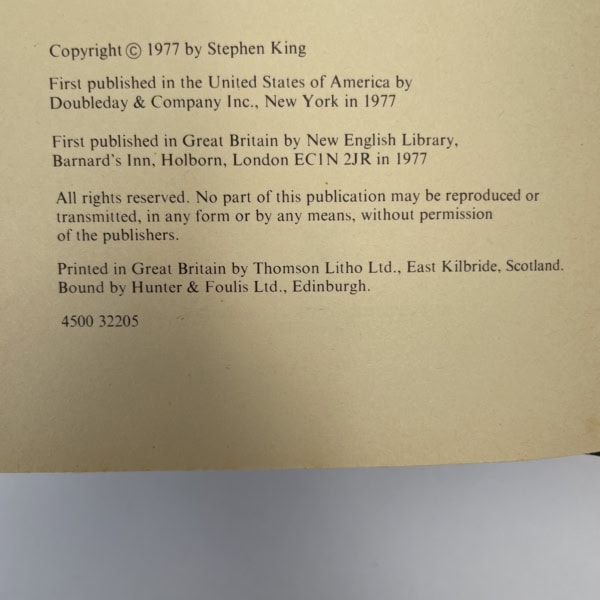 stephen king the shining first uk edi2