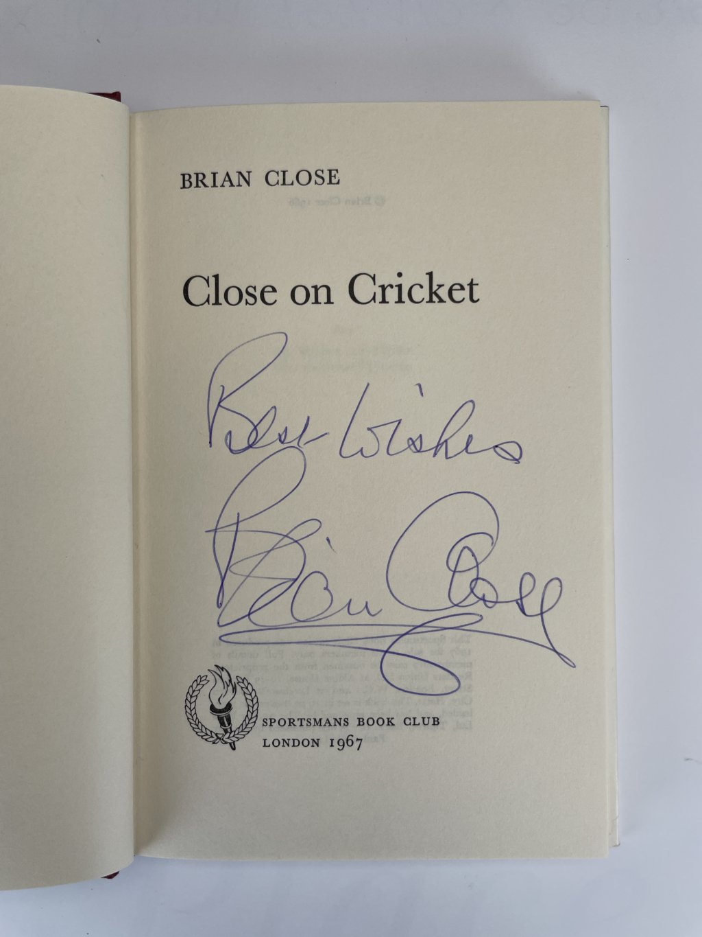 brian close close on cricket signed first 2