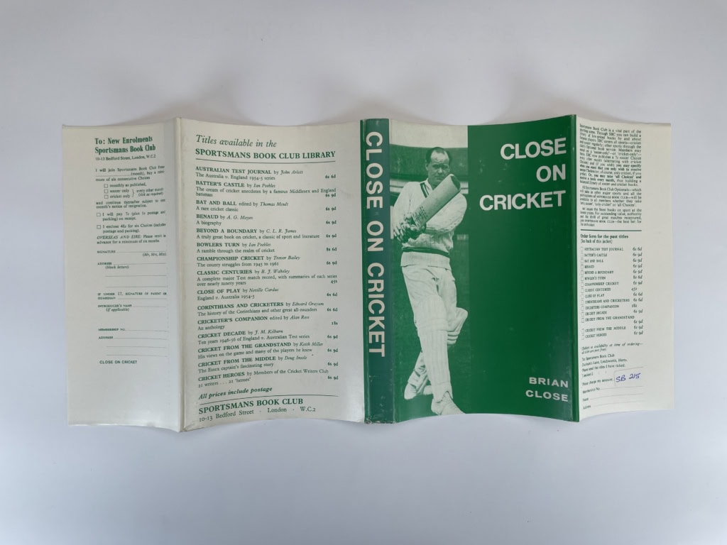 brian close close on cricket signed first 5