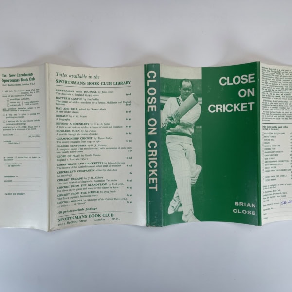 brian close close on cricket signed first 5