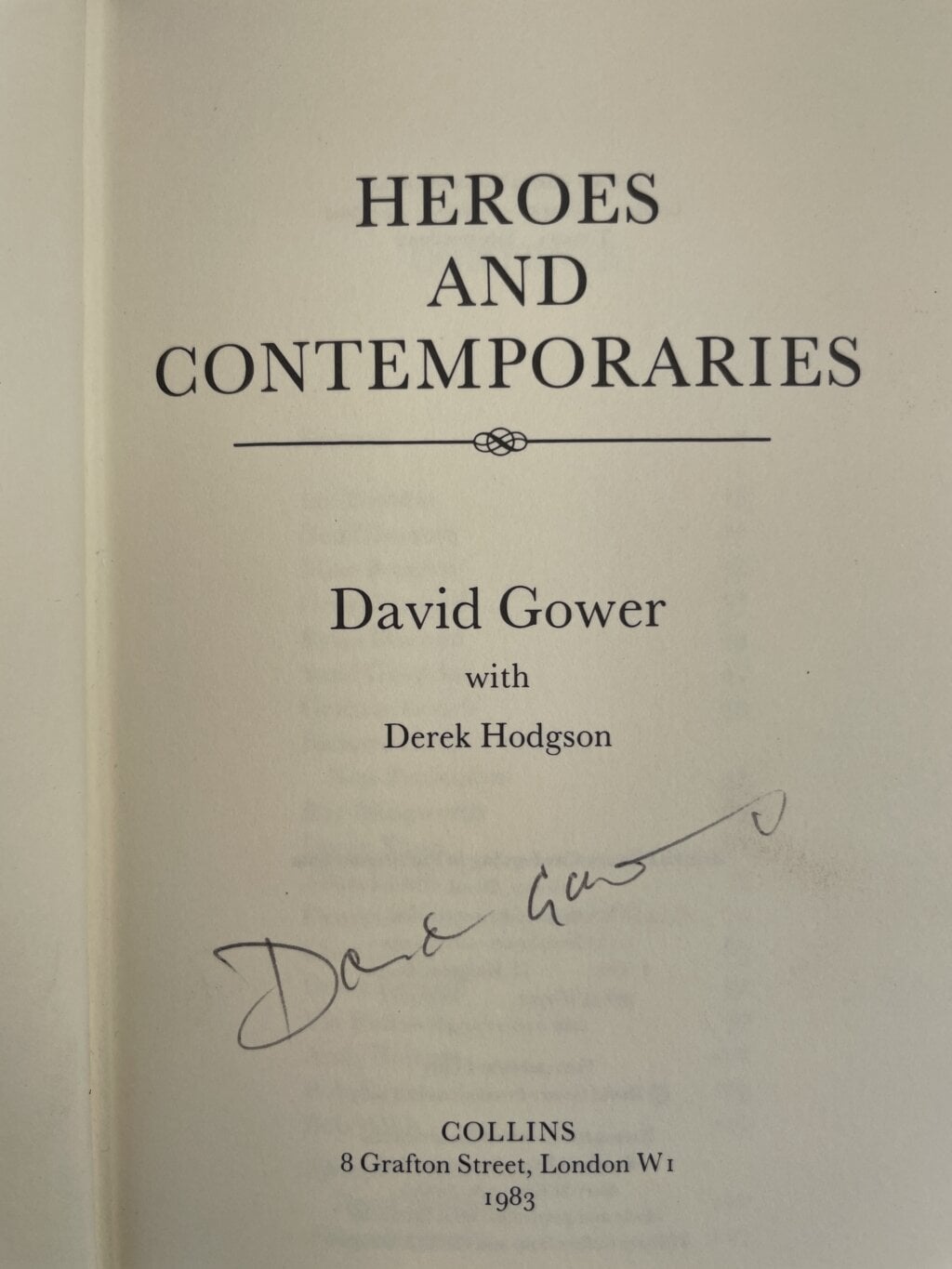 david gower heroes and contemporaries signed first2