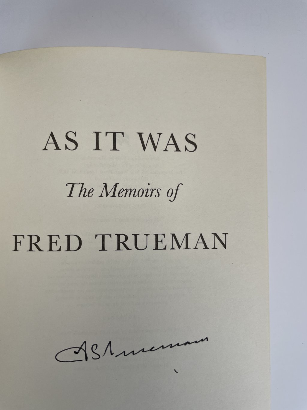 fred truman as it wss signed first ed2