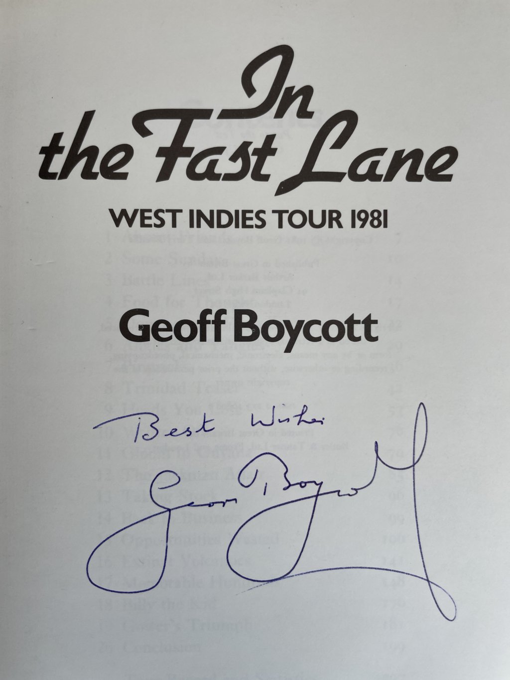 geoff boycott in the fast lane signed first 2