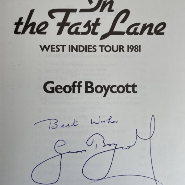 geoff boycott in the fast lane signed first 2