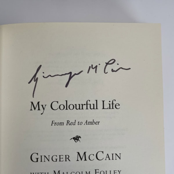 ginger mccain my colourful life signed first 2