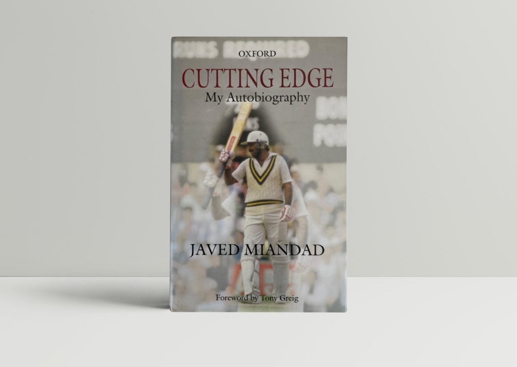 javed miandad cutting edge signed first edition1