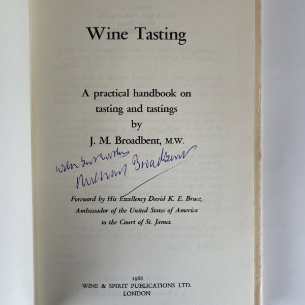 jm broadbent wine tasting signed first 2