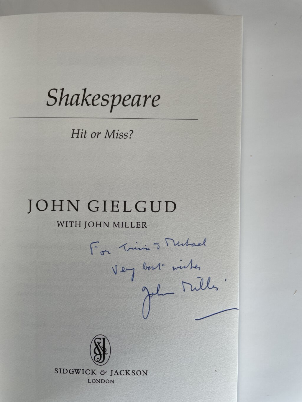 john gielgud shakespeare signed first 3