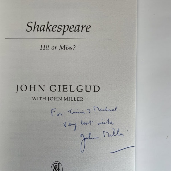 john gielgud shakespeare signed first 3