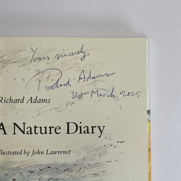 richard adams a nature diary signed first 2