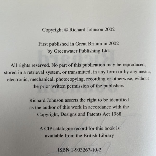 richard johnson out of the shadows signed first2