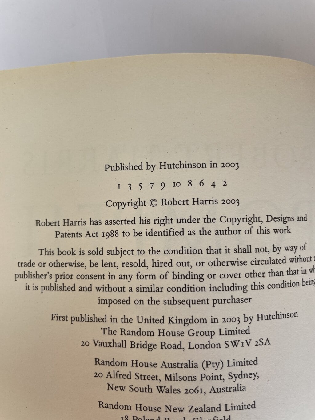 robert harris pompeii signed double set5