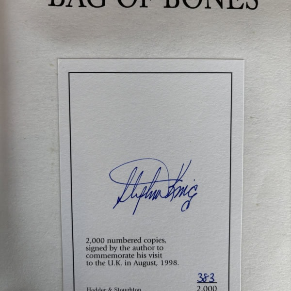 stephen king bag of bones signed first uk edi2