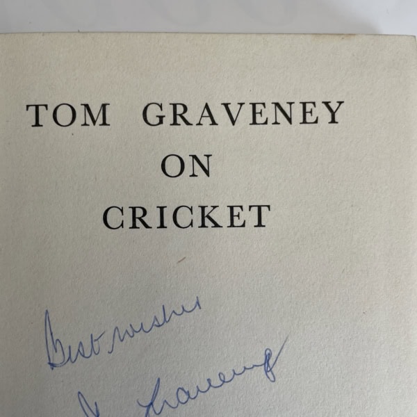 tom graveney on cricket signed first2