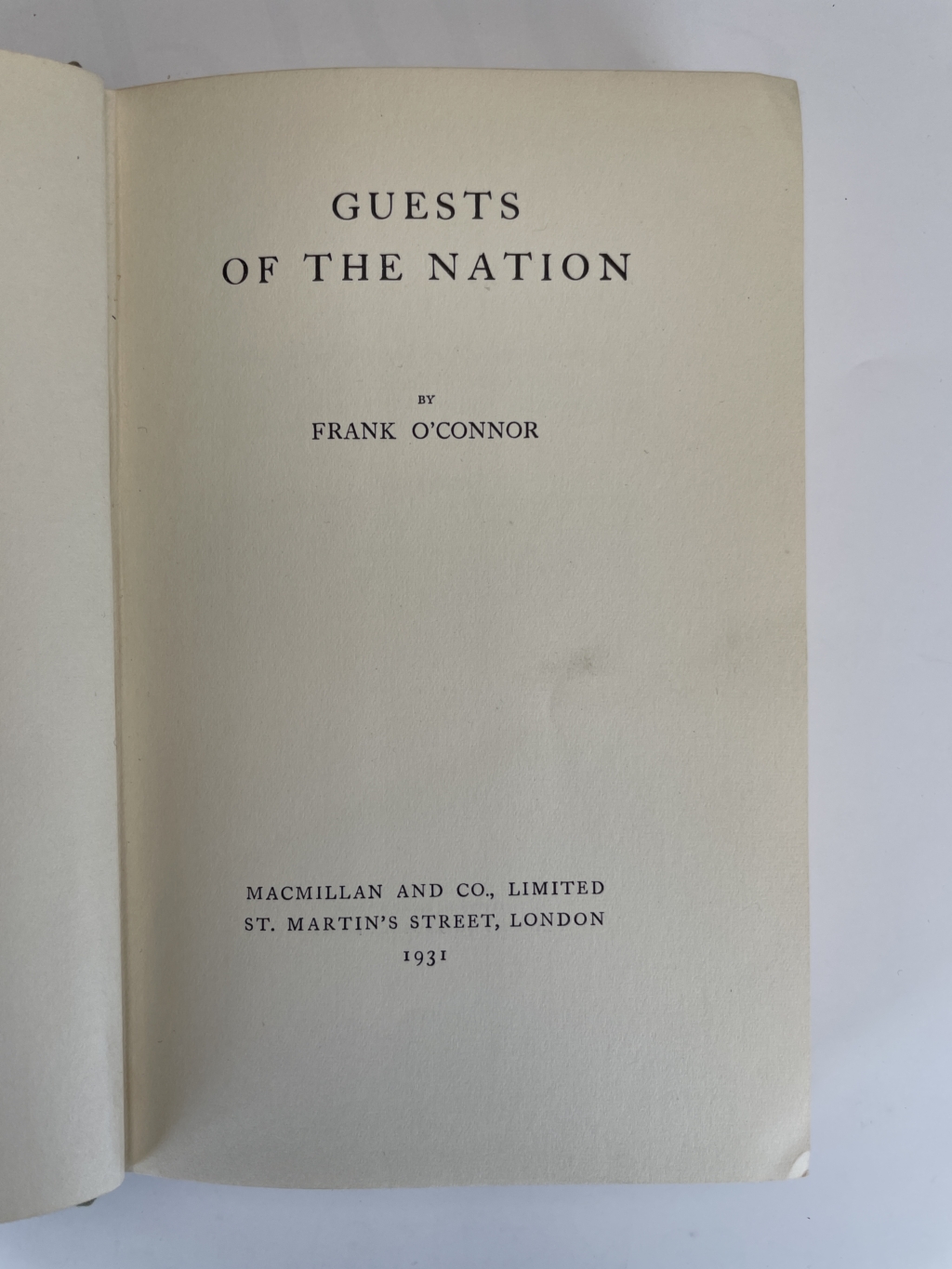 frank o connor guests of the nation first 2