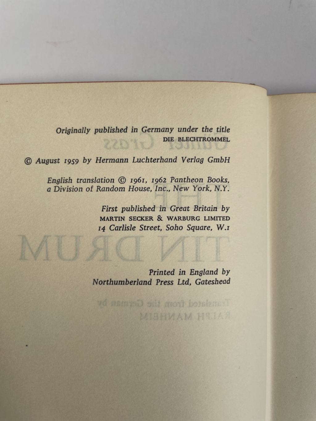 gunter grass the tin drum firsted2