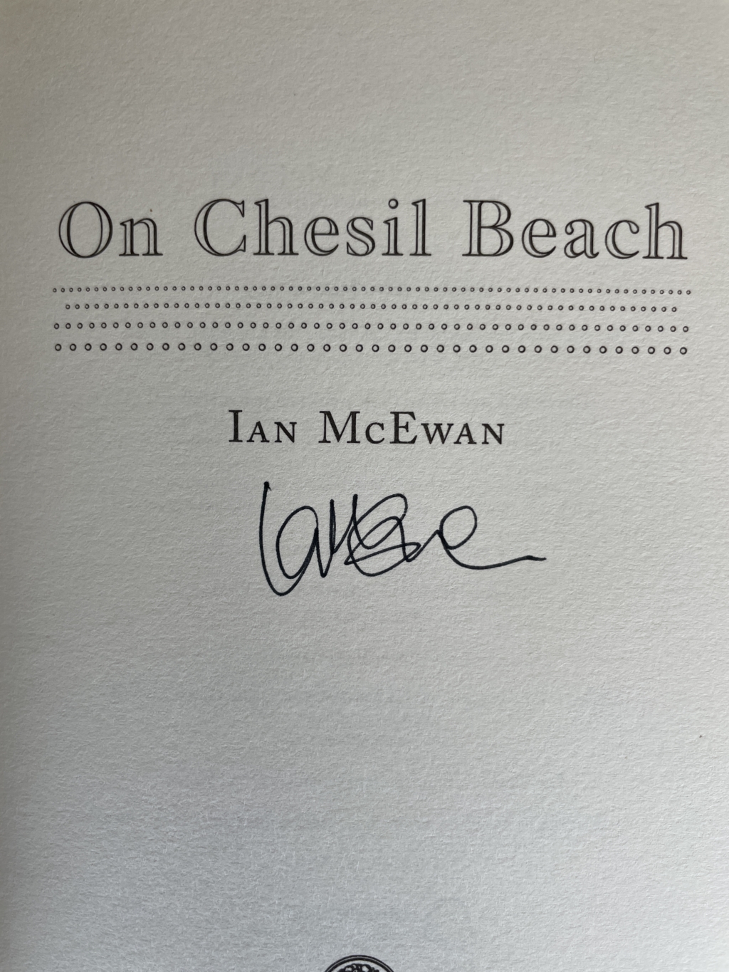 ian mcewan on chesil beach signed first2