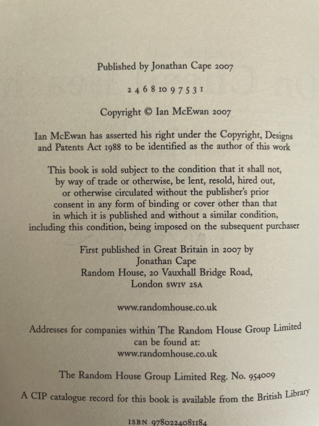 ian mcewan on chesil beach signed first edi3