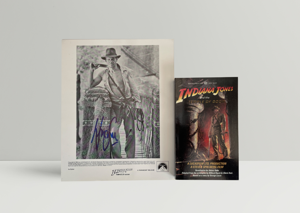 indiana jones book signed pic1