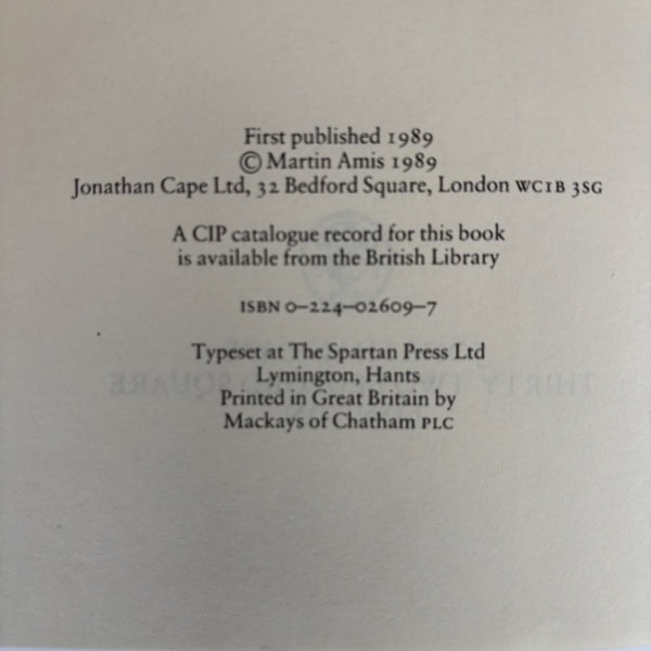 martin amis london fields first edition2