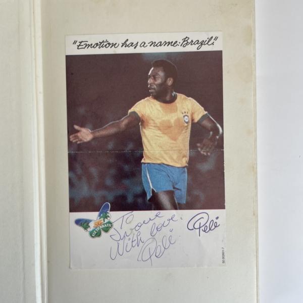 paul trevillion king pele signed photo 2