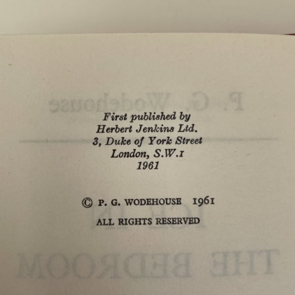 pg wodehouse ice in the bedroom first ed2