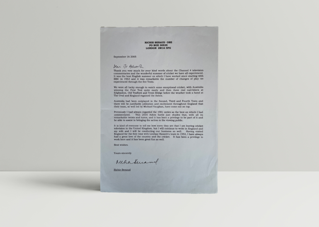 richie benaud signed letter1