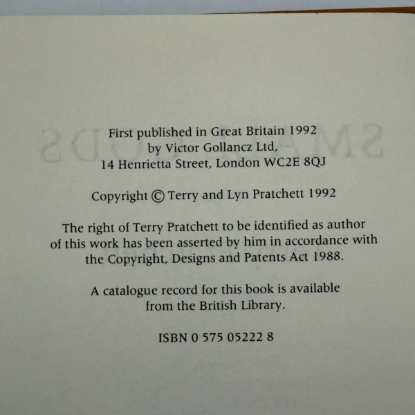 terry pratchett small gods first edition 2