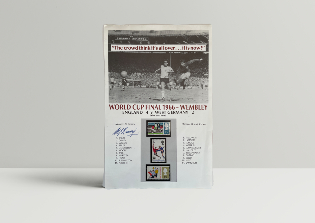 world cup final 66 stamps signed alf ramsey1