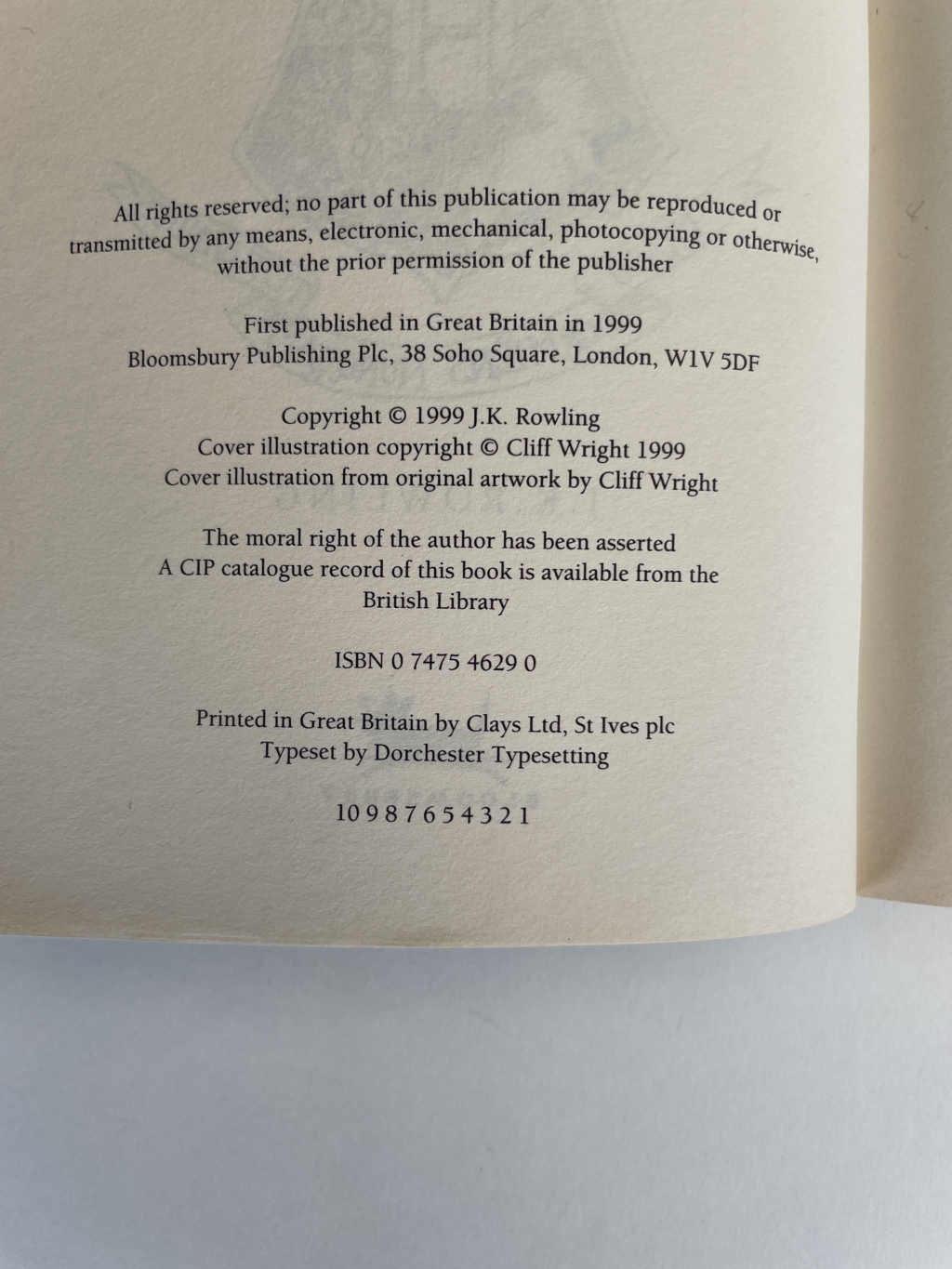 jk rowling hpatpoa first paperback 2