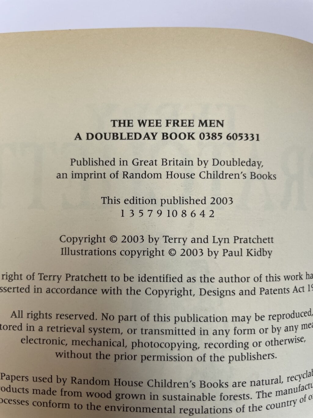terry pratchett the wee free man first ed2