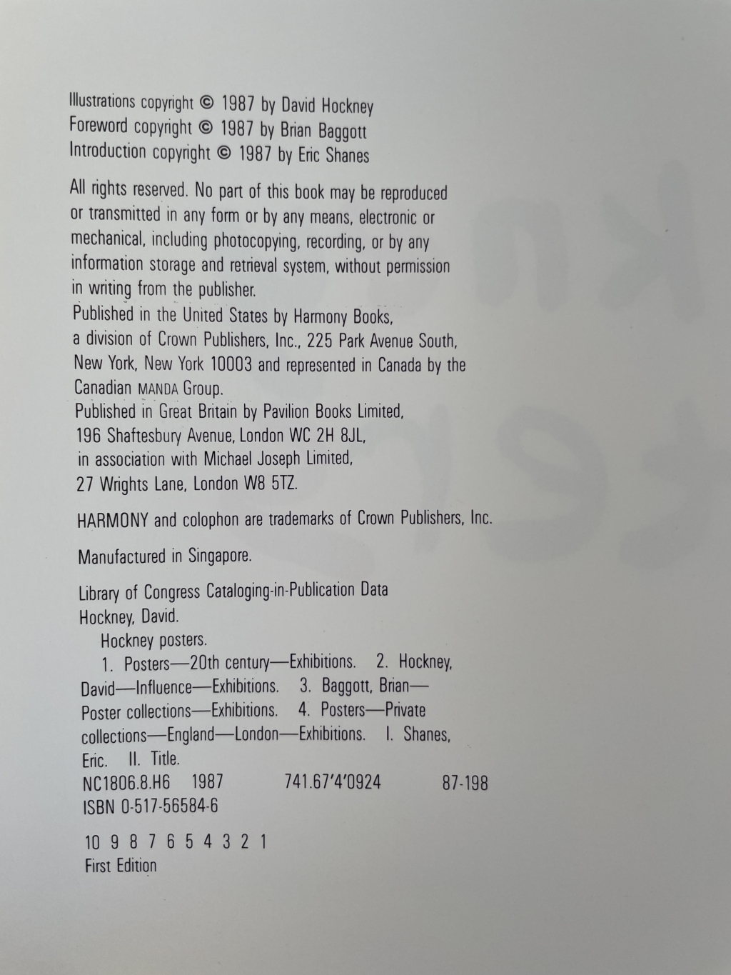 david hockney posters first 2