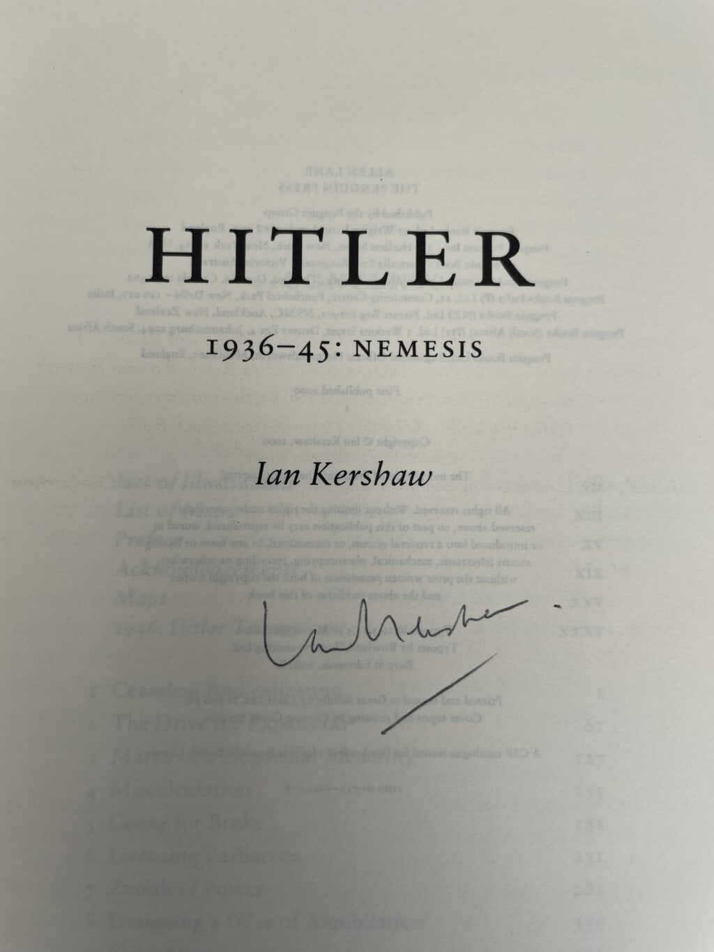 ian kershaw hitler signed first 2