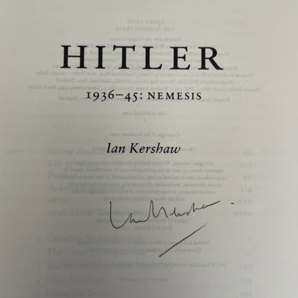 ian kershaw hitler signed first 2