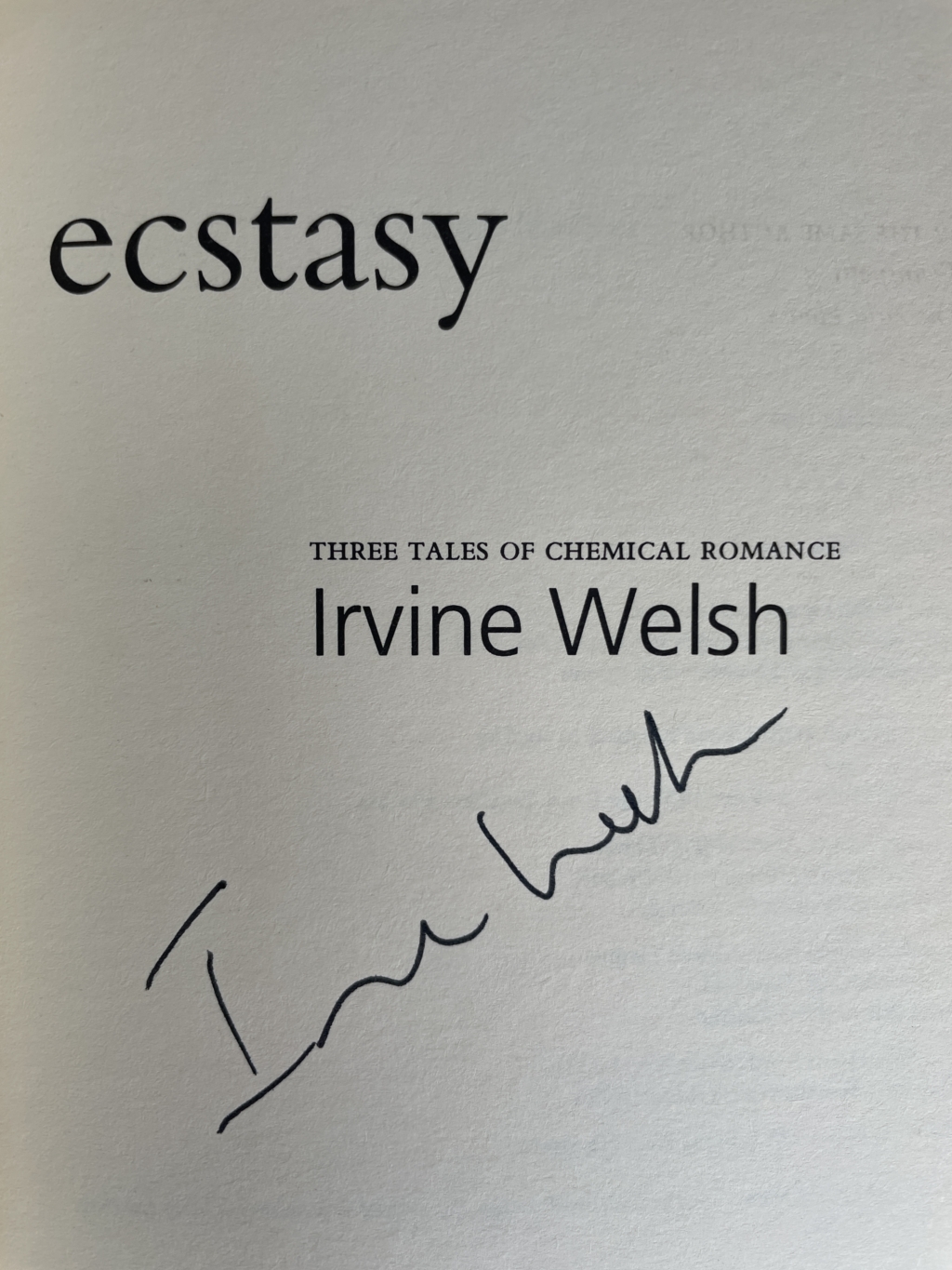 irvine welsh ecstasy signed first edition2