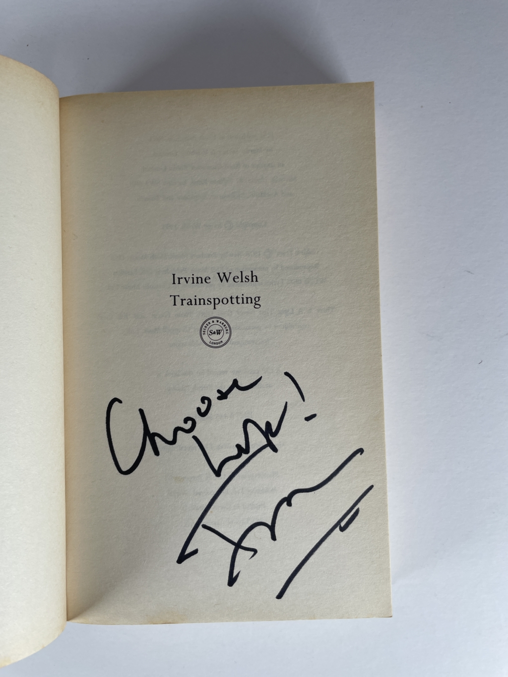 irvine welsh trainspotting signed first edition2