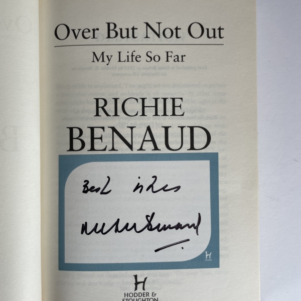 richie benaud over but not out signed first edition2