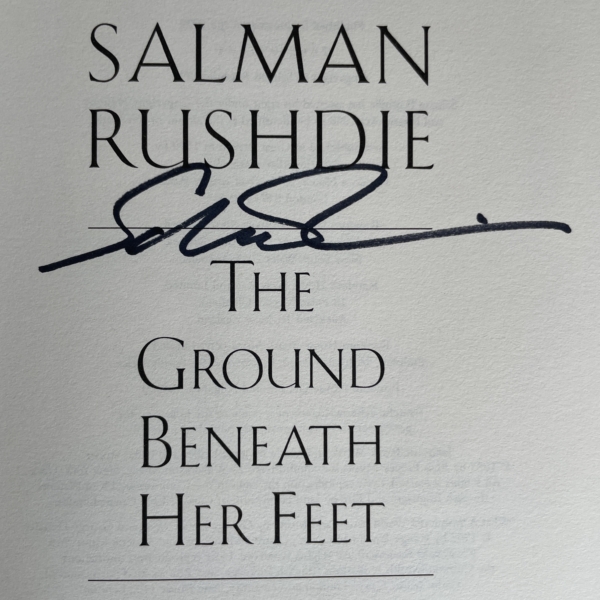 salman rushdie the ground beneath her feet signed first2