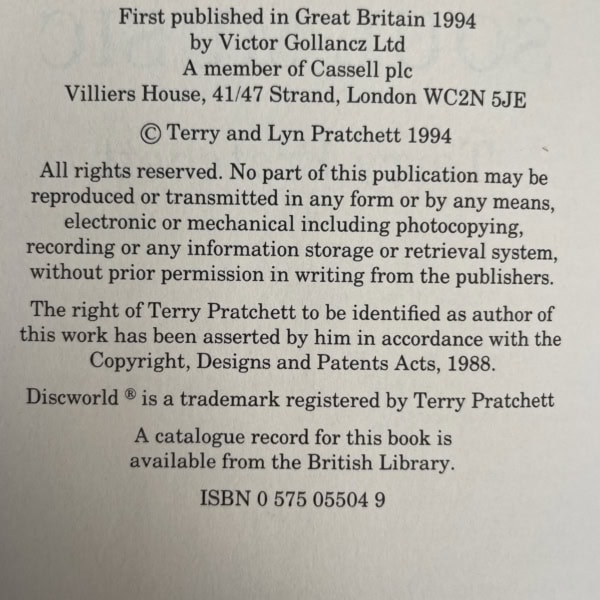 terry pratchett soul music first ed2