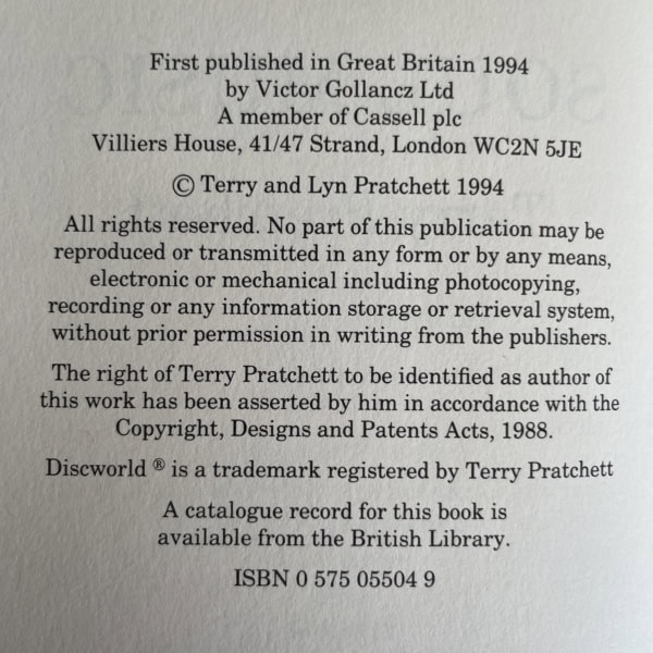 terry pratchett soul music first edition2