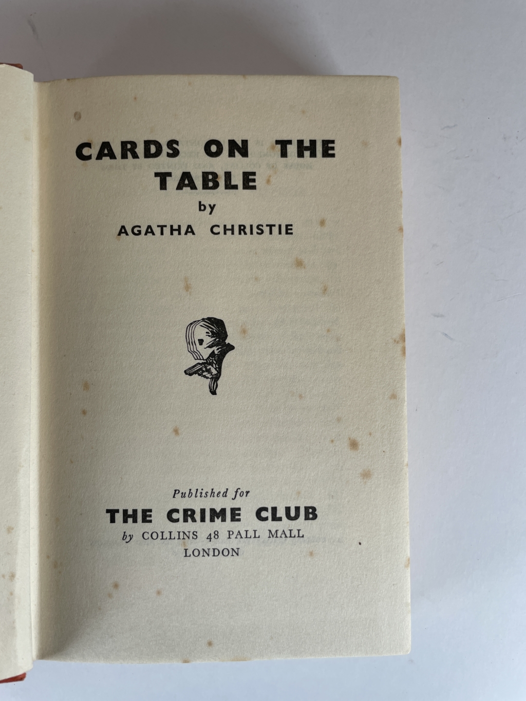 agatha christie cards on the table first edition3