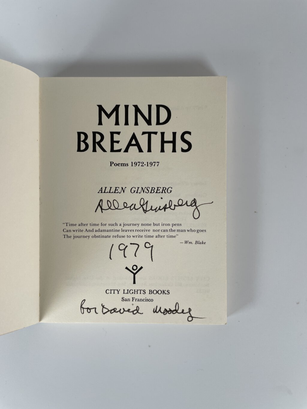 alan ginsberg mind breaths signed first2