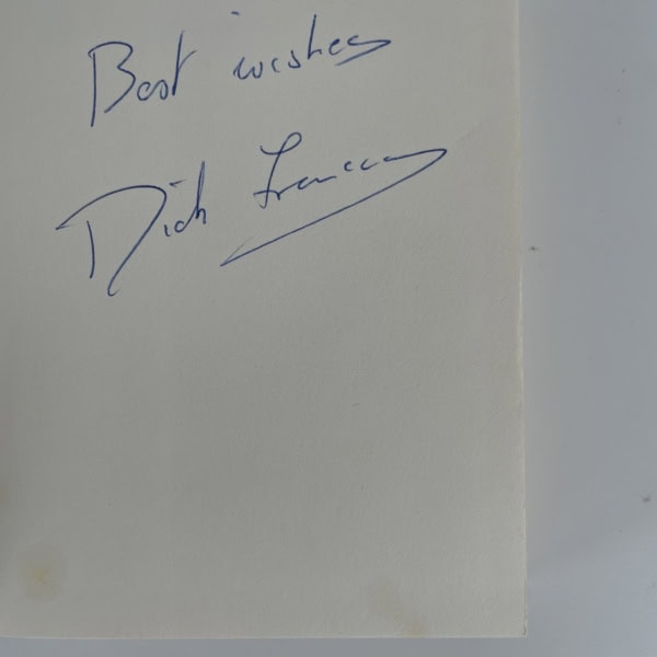 dick francis in the frame signed first edition2