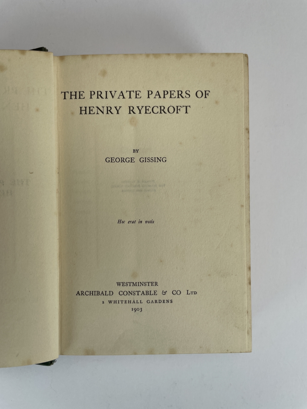 george gissing the private papers of first edition2