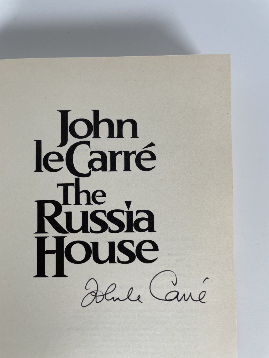 john le carre the russia house signed with band 2